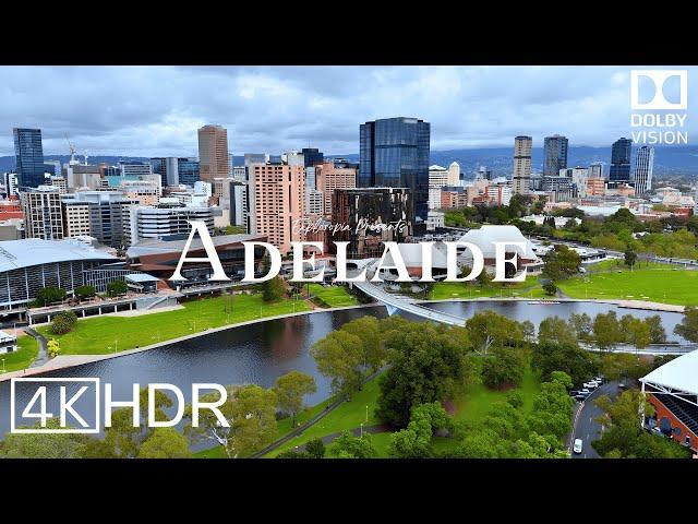 Adelaide City, Australia  in 4K HDR ULTRA HD 60 FPS Dolby Vision™ Drone Video