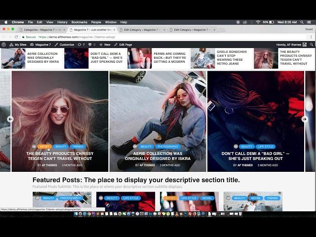 Magazine 7 - Clean & Elegant WordPress Theme -  Categories Color