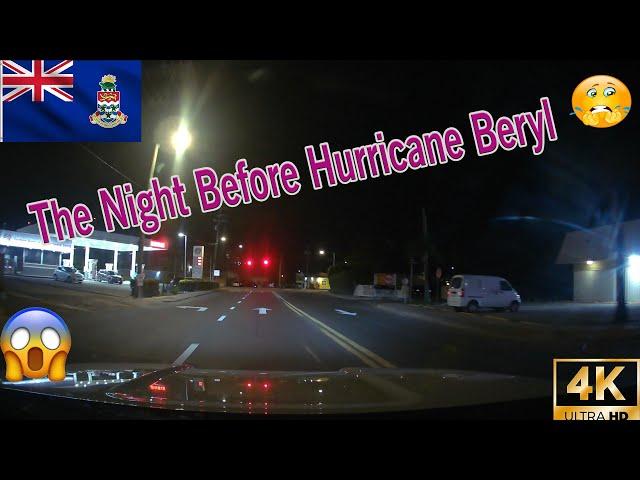 Driving in Cayman - Night Before Hurricane Beryl
