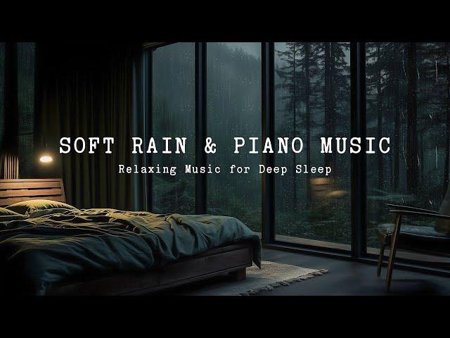 8 Hours Relaxing Sleep Music with Rain Sounds on the Windows - Healing Music, Stress Relief, Calming