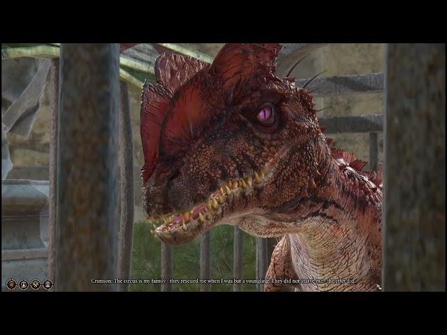 Full dialog if you save the dinosaur in Baldurs Gate 3 instead of fighting it