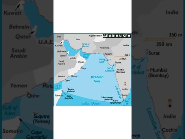 Arabian sea in map of India