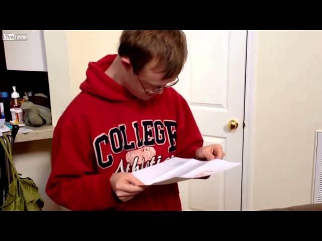 LiveLeak com   Special Needs Student's Priceless Reaction to Getting Accepted to College