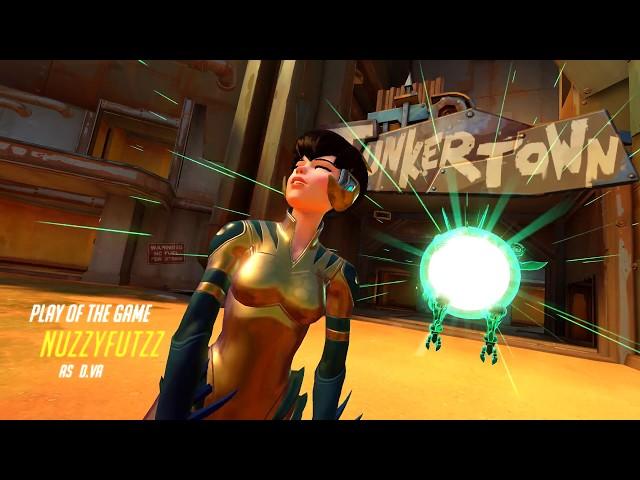 New dva quadruple ultimate kill Junkertown