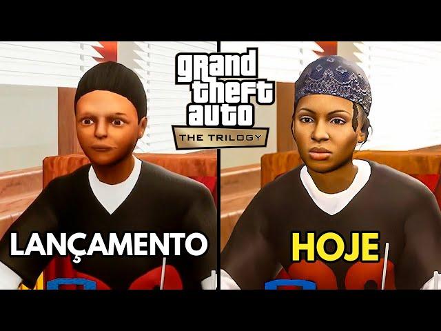 anos depois, como ficou o GTA Trilogy: Versão de LANÇAMENTO vs. ATUAL