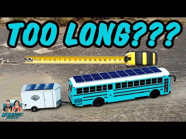Towing Hitch On Skoolie ~ Trailer Lights Wired Up ~ Too Long???