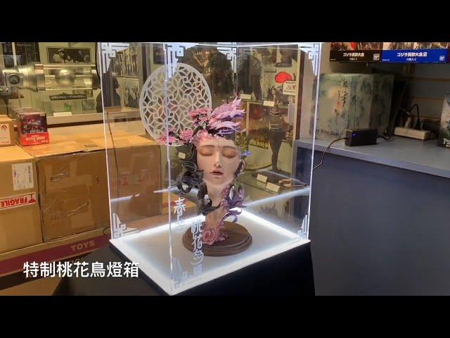Peach Blossm Island Art Statue Custom Display Case