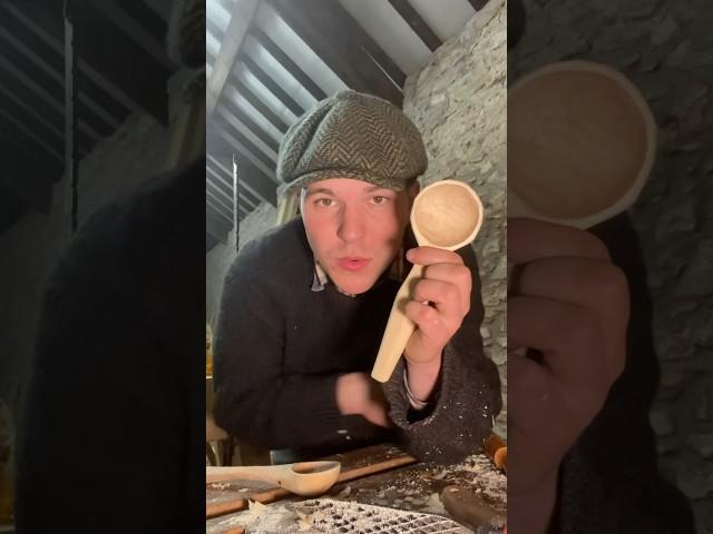 Carving a Sycamore Spoon With Handtools #ireland #handtools #spooncarving #satisfying