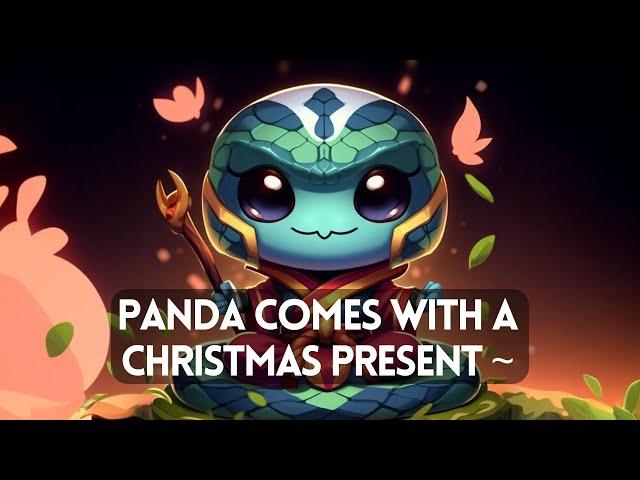 Panda Comes With A Christmas Present ~