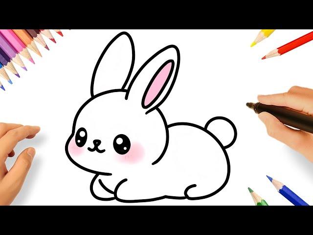 HOW TO DRAW A CUTE KAWAII BUNNY EASY