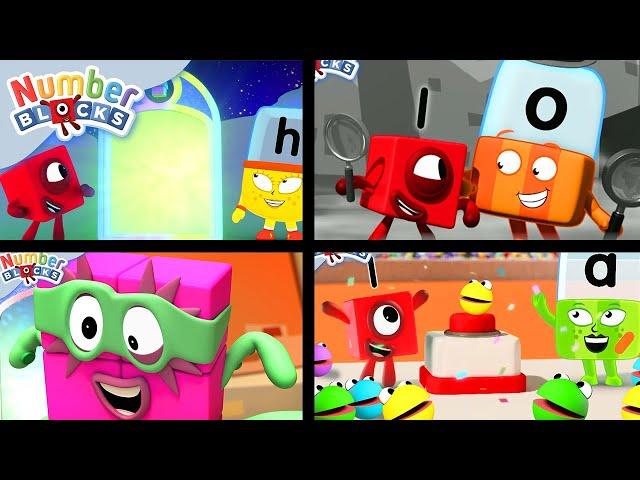 Crossover Compilation - Numberblocks & Alphablocks | Part 5 - Learn to count and read for Kids