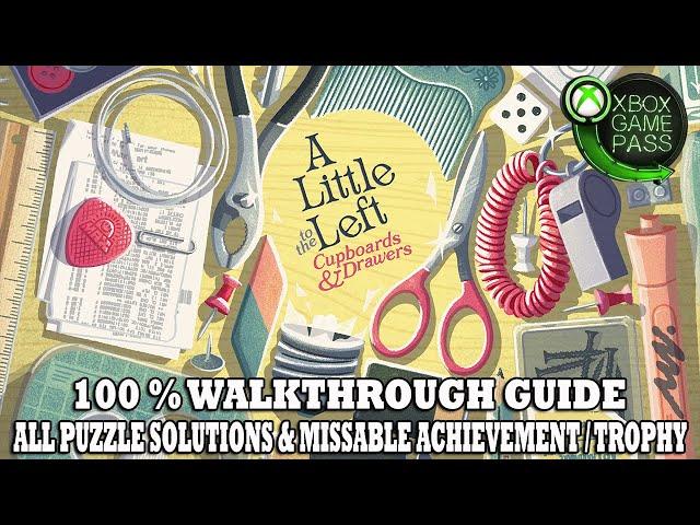 A Little to the Left Cupboards & Drawers Walkthrough Solutions | ALL Achievement / Trophy Guide