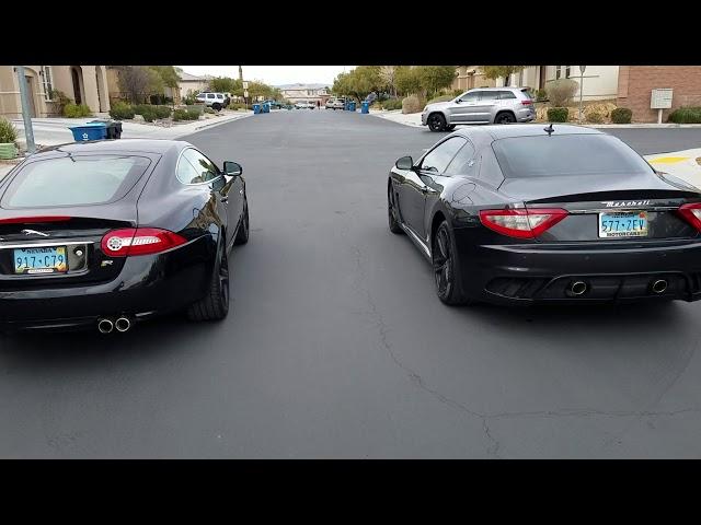 2014 Jaguar XKR vs 2012 Maserati Granturismo MC engine startup