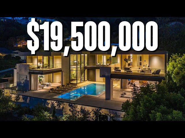 Inside a $19,500,000 Hollywood Hills Modern Mansion!