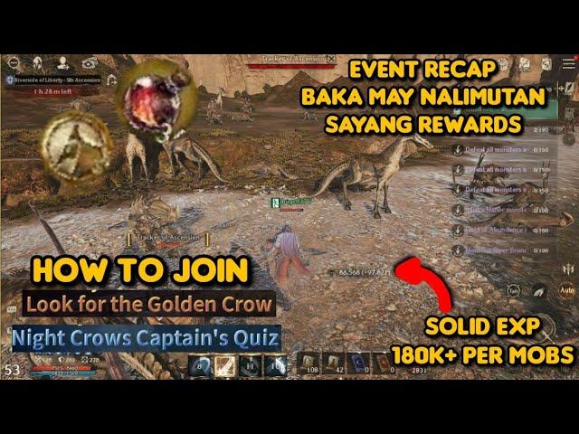 NIGHT CROWS EVENT RECAP baka may nalimutan ka + 180k exp per mobs solid sana!