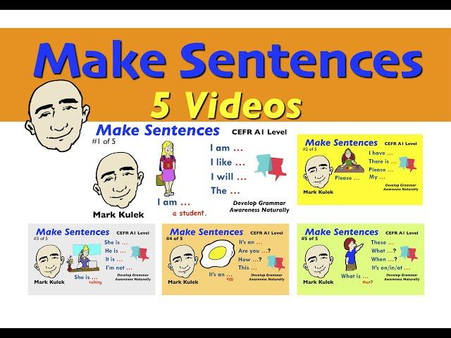 Learn to Make Sentences - CEFR A1 level | English for Communication - ESL