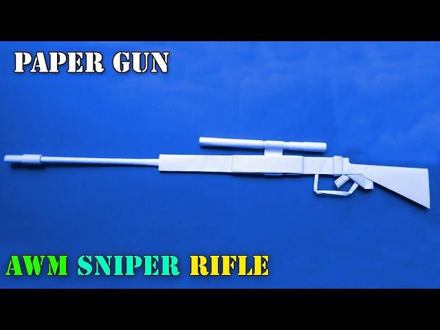 Origami gun AWM Sniper | How to make paper AWM Sniper | Paper AWM Sniper gun origami step by step