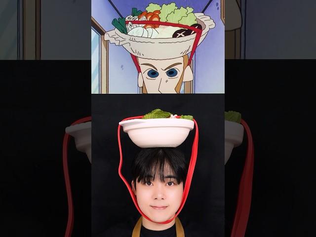 Shin-chan’s Japanese hot pot in Real Life! #animefood