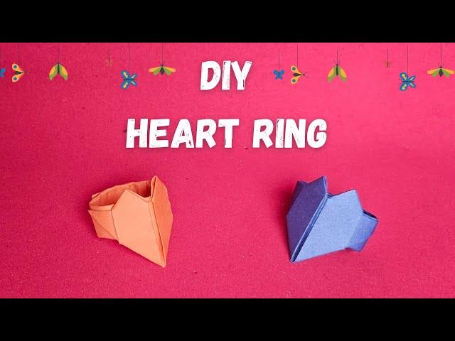 Paper Rings | Origami Heart Ring Tutorial | How to make a Paper Heart Ring | Easy Origami