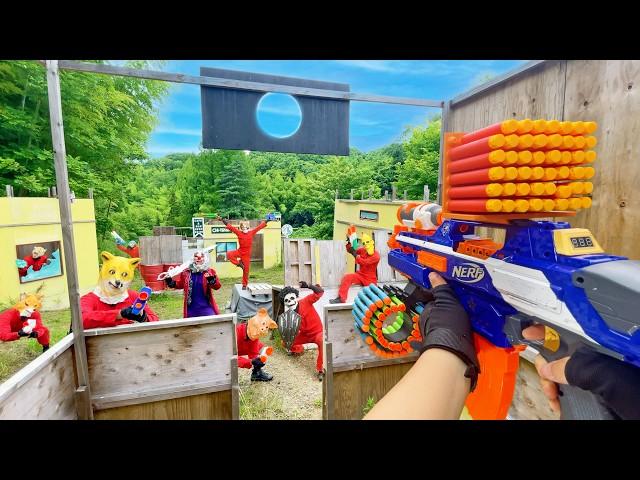 Nerf War | Amusement Park Battle 88(Nerf First Person Shooter)