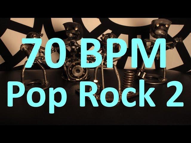 70 BPM - Pop Rock 2 - 4/4 Drum Track - Metronome - Drum Beat