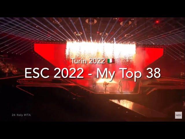 ESC 2022 - My Top 38 (+)