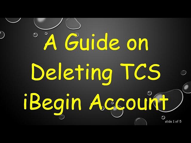 A Guide on Deleting TCS iBegin Account