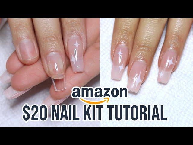 HOW TO GEL EXTENSIONS NAILS : $20 AMAZON KIT | FOR BEGINNERS