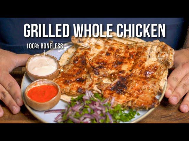 SIMPLE & DELICIOUS Grilled Whole Chicken, Without the Bones 