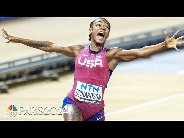 Sha'Carri Richardson re-lives her SHOCKING Championship Record 100m World Title | NBC Sports