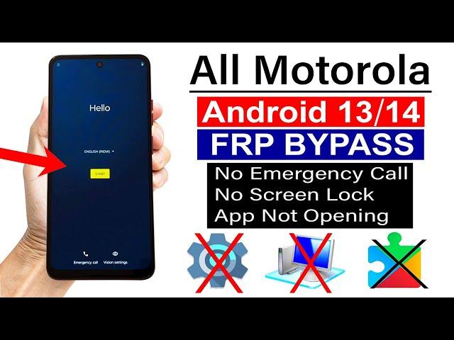 All Moto Android 12/13/14 : Google/ FRP Bypass - NEW EASY TRICK (Without PC)