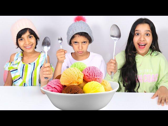 تحدي ملعقة الكبيرة ضد المتوسطة ضد الصغيرة !!! Big VS Small Spoon Food Challenge