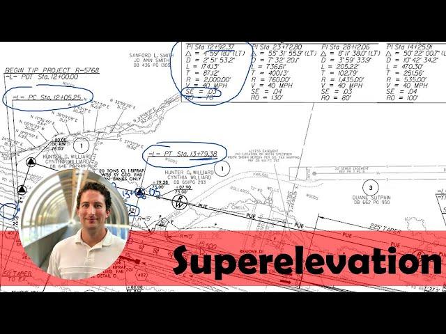 Highway Design Plans | Finding Superelevation on Horizontal Curve