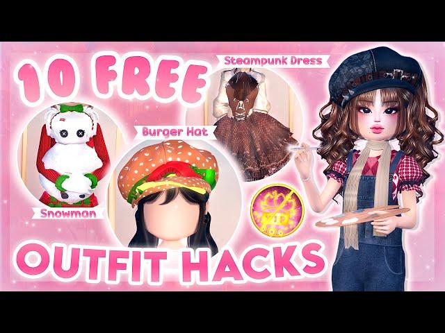 10 FREE OUTFIT HACKS in DRESS TO IMPRESS!! *NO VIP NEEDED*