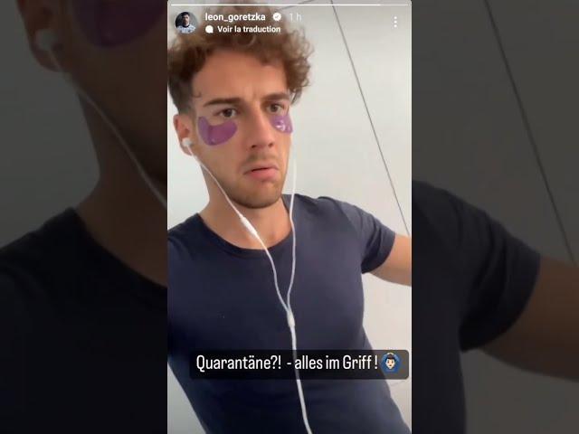 Leon Goretzka looks frustrated being under quarantine