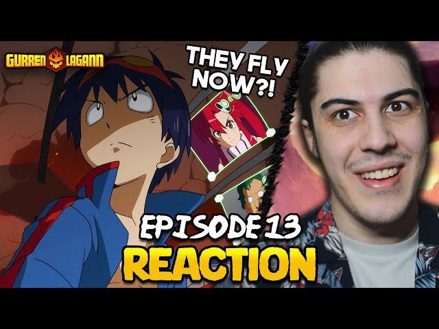 BATTLE IN THE SKY! - Gurren Lagann (Dub) | Episode 13 Reaction