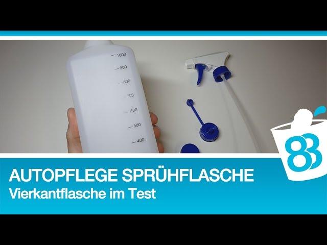 Autopflege Sprühflasche Vierkantflasche Sprühkopf Chemieresistent Spritz oder Schraubverschluss