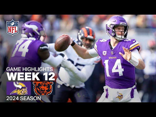 Minnesota Vikings vs. Chicago Bears | 2024 Week 12 Game Highlights