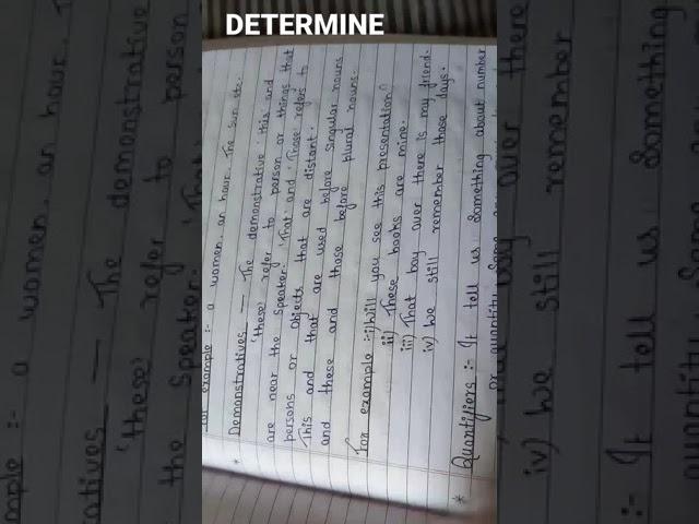 definition of determiners