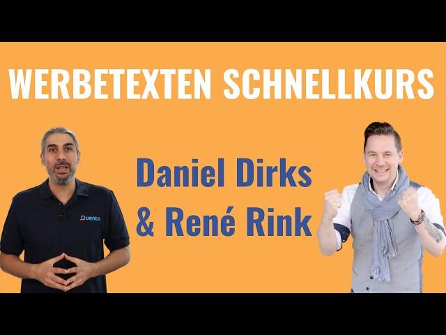 Werbetexten einfach und schnell lernen mit René Rink & Daniel Dirks (Anleitung für Einsteiger)