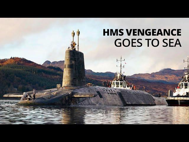 HMS Vengeance goes to sea