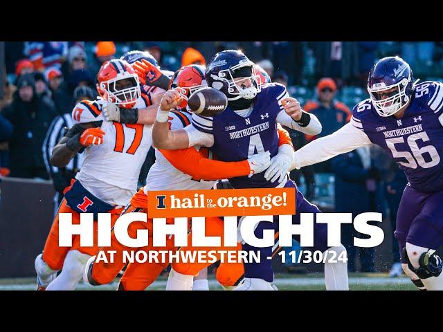 Illini Football | Highlights at Northwestern 11/30/24