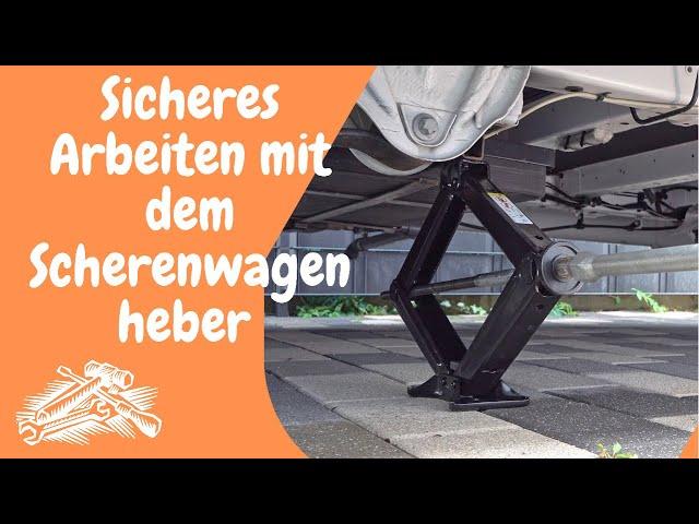 Sicheres verwenden des Original Scherenwagenhebers am Wohnmobil