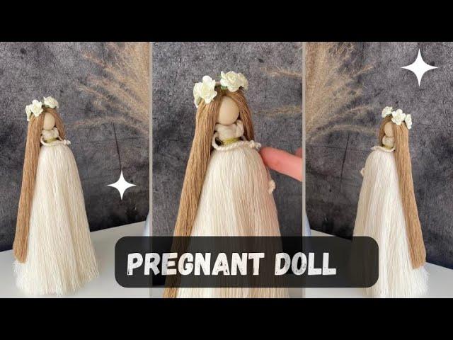 macrame pregnant doll