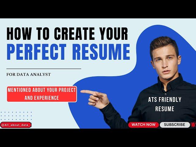 Create Data Analyst Resume & mention about your project to get job | fresher  | ATS friendly