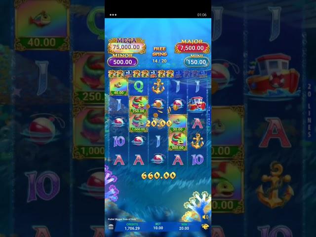 Fishin' Bigger Bonus Game | Bet 10 wins 3,150