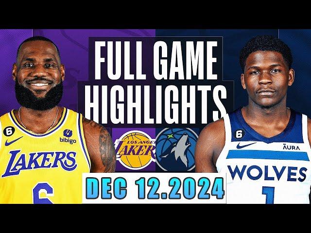 Los Angeles Lakers VS Minnesota Timberwolves Full Game Dec 12,2024 NBA Cup 2024-25