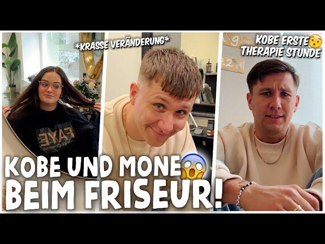 MONE & KOBE beim FRISEUR! *krasse Veränderung* + erste THERAPIE Stunde!🫣 | kobexmone