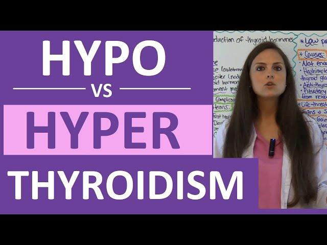 Hypothyroidism vs Hyperthyroidism Nursing NCLEX | Hypothyroidism and Hyperthyroidism Difference