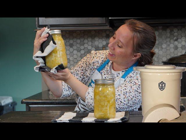 Homemade Sauerkraut in a Crock | Canning and Fermenting Sauerkraut Recipe